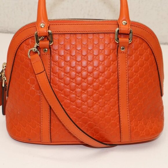 GUCCI Micro guccissima Mini Dome Bag Sun Orange 449654 -000926 - Picture 9 of 14